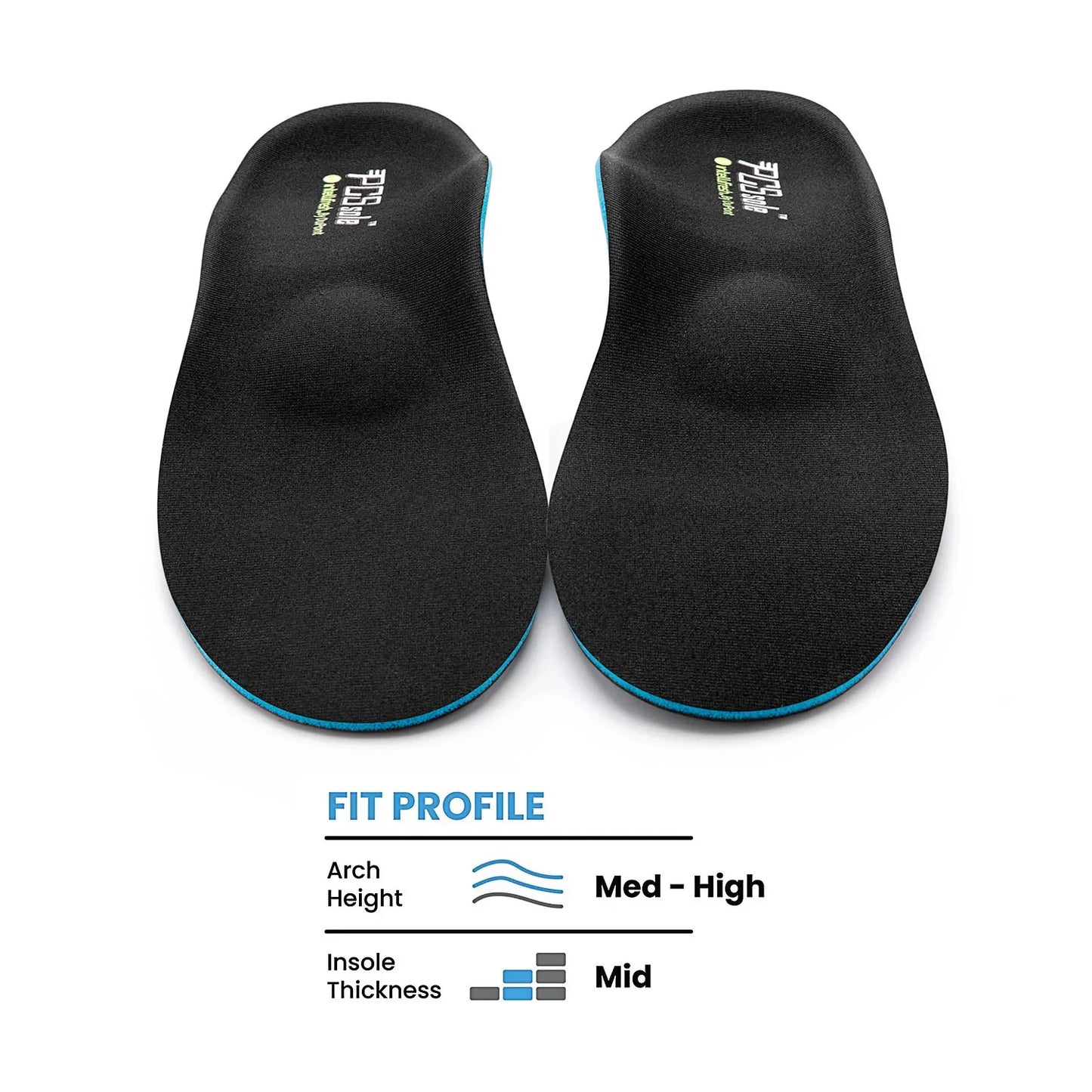 Orthopaedic Insert for Flat Feet – Premium Insole with Arch Support and Deep Heel Cradle - PTCCS
