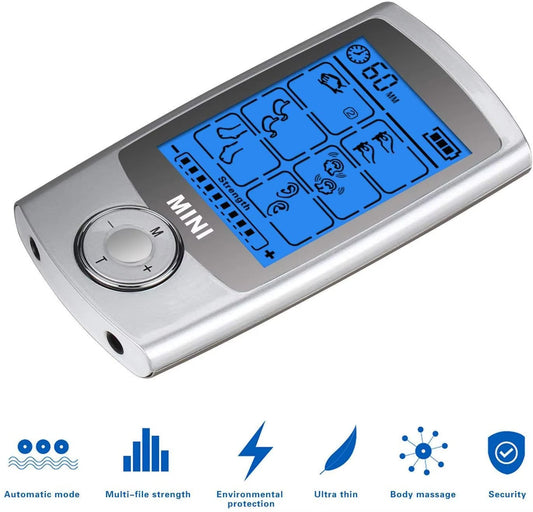 16-Mode TENS & EMS Muscle Stimulator – Rechargeable Pulse Massager for Back, Shoulder & Neck Pain Relief PTCCS