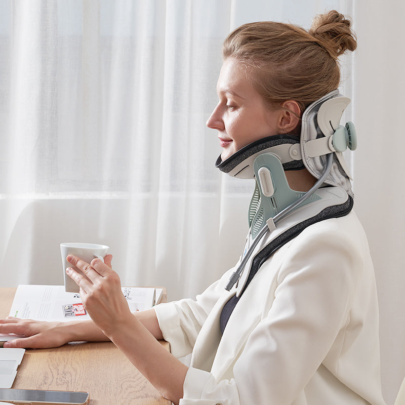 Neck and Shoulder Cervical Traction Device – Adjustable Neck Stretcher for Pain Relief and Posture Support - PTCCS