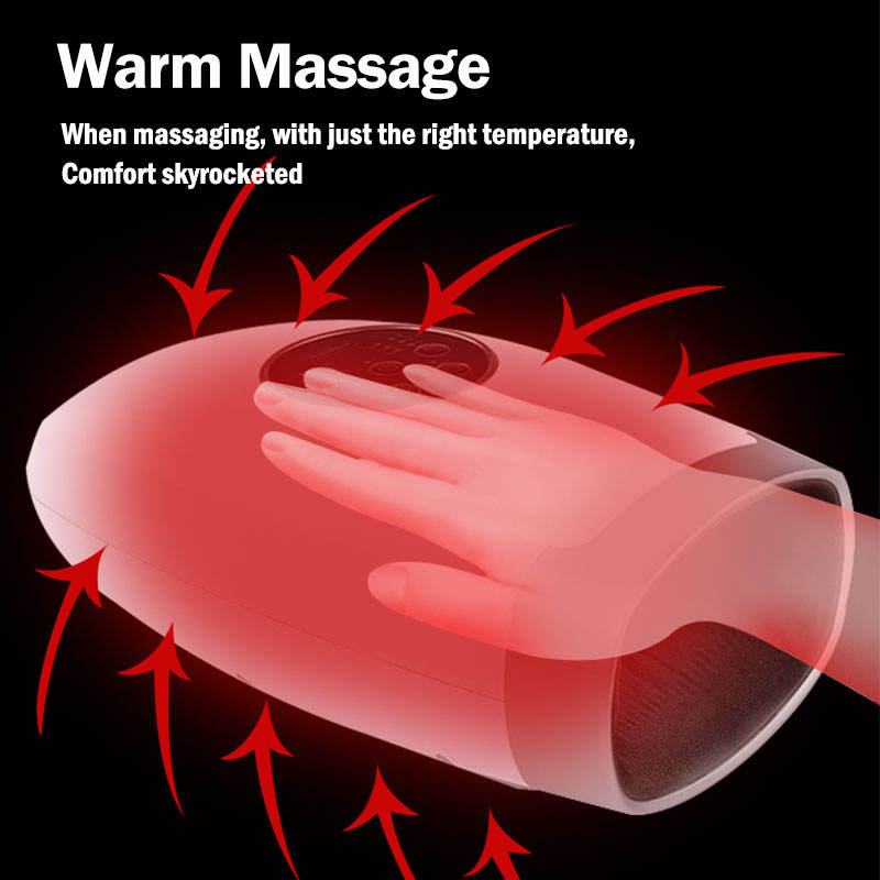 Heating Electric Therapy Hand Massager – Vibrating Acupressure Device for Palm & Wrist Relief - PTCCS