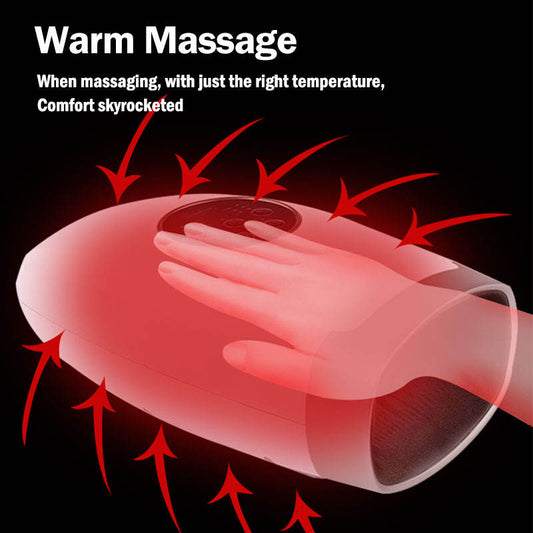 Heating Electric Therapy Hand Massager – Vibrating Acupressure Device for Palm & Wrist Relief - PTCCS