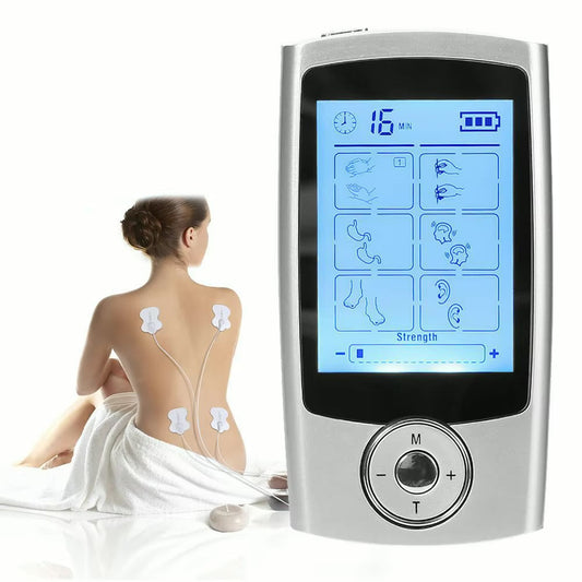16-Mode TENS & EMS Muscle Stimulator – Rechargeable Pulse Massager for Back, Shoulder & Neck Pain Relief PTCCS