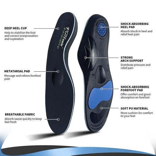 Orthopaedic Insert for Flat Feet – Premium Insole with Arch Support and Deep Heel Cradle - PTCCS