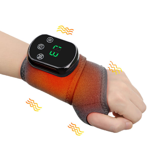 USB Rechargeable Electric Heating Wrist Wrap – Vibration Massage Belt for Hand & Wrist Pain Relief - PTCCS